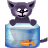 fish+bowl cat kitten kittens cats Animations Mini Animals animated watching watch 