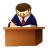  teacher school education professor judge lawyer lawyers people man desk desks office working writing Animations Mini People  