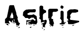 The image contains the word Astric in a stylized font with a static looking effect at the bottom of the words