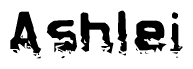 The image contains the word Ashlei in a stylized font with a static looking effect at the bottom of the words