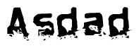 The image contains the word Asdad in a stylized font with a static looking effect at the bottom of the words