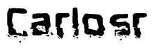 The image contains the word Carlosr in a stylized font with a static looking effect at the bottom of the words