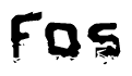 The image contains the word Fos in a stylized font with a static looking effect at the bottom of the words