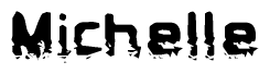 The image contains the word Michelle in a stylized font with a static looking effect at the bottom of the words