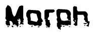 The image contains the word Morph in a stylized font with a static looking effect at the bottom of the words