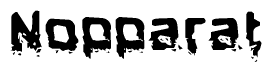 The image contains the word Nopparat in a stylized font with a static looking effect at the bottom of the words