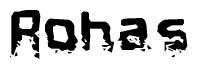 The image contains the word Rohas in a stylized font with a static looking effect at the bottom of the words