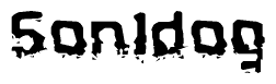 The image contains the word Son1dog in a stylized font with a static looking effect at the bottom of the words