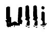 The image contains the word Ulli in a stylized font with a static looking effect at the bottom of the words