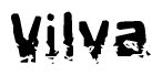 The image contains the word Vilva in a stylized font with a static looking effect at the bottom of the words