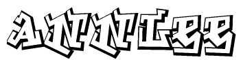 The clipart image features a stylized text in a graffiti font that reads Annlee.