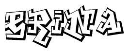 The clipart image features a stylized text in a graffiti font that reads Erina.