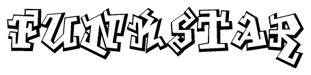 The clipart image features a stylized text in a graffiti font that reads Funkstar.