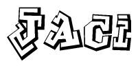 The clipart image features a stylized text in a graffiti font that reads Jaci.