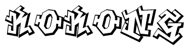 The clipart image features a stylized text in a graffiti font that reads Kokong.