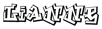 The clipart image features a stylized text in a graffiti font that reads Lianne.