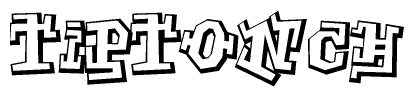 The clipart image features a stylized text in a graffiti font that reads Tiptonch.