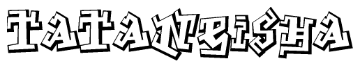The clipart image features a stylized text in a graffiti font that reads Tataneisha.