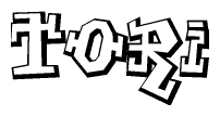 The clipart image features a stylized text in a graffiti font that reads Tori.