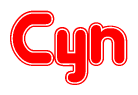 The image displays the word Cyn written in a stylized red font with hearts inside the letters.