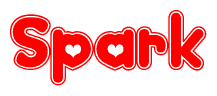 The image displays the word Spark written in a stylized red font with hearts inside the letters.