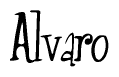 The image is a stylized text or script that reads 'Alvaro' in a cursive or calligraphic font.