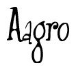 The image contains the word 'Aagro' written in a cursive, stylized font.