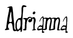 The image contains the word 'Adrianna' written in a cursive, stylized font.