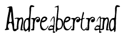 The image is of the word Andreabertrand stylized in a cursive script.