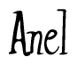 The image contains the word 'Anel' written in a cursive, stylized font.