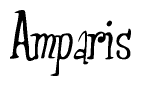 The image is of the word Amparis stylized in a cursive script.