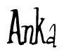 The image contains the word 'Anka' written in a cursive, stylized font.