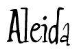 The image contains the word 'Aleida' written in a cursive, stylized font.