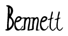 The image is of the word Bennett stylized in a cursive script.