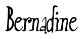 The image contains the word 'Bernadine' written in a cursive, stylized font.