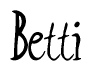The image is a stylized text or script that reads 'Betti' in a cursive or calligraphic font.
