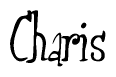 The image is a stylized text or script that reads 'Charis' in a cursive or calligraphic font.
