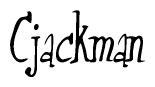 The image contains the word 'Cjackman' written in a cursive, stylized font.