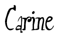 The image contains the word 'Carine' written in a cursive, stylized font.