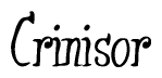 The image is a stylized text or script that reads 'Crinisor' in a cursive or calligraphic font.