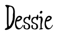 The image is of the word Dessie stylized in a cursive script.