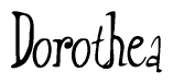 The image is a stylized text or script that reads 'Dorothea' in a cursive or calligraphic font.