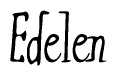 The image is a stylized text or script that reads 'Edelen' in a cursive or calligraphic font.