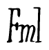 The image contains the word 'Fml' written in a cursive, stylized font.