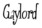 The image is of the word Gaylord stylized in a cursive script.