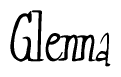 The image contains the word 'Glenna' written in a cursive, stylized font.