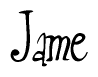 The image is a stylized text or script that reads 'Jame' in a cursive or calligraphic font.