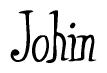 The image is a stylized text or script that reads 'Johin' in a cursive or calligraphic font.