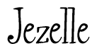 The image is a stylized text or script that reads 'Jezelle' in a cursive or calligraphic font.