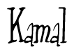 The image is a stylized text or script that reads 'Kamal' in a cursive or calligraphic font.